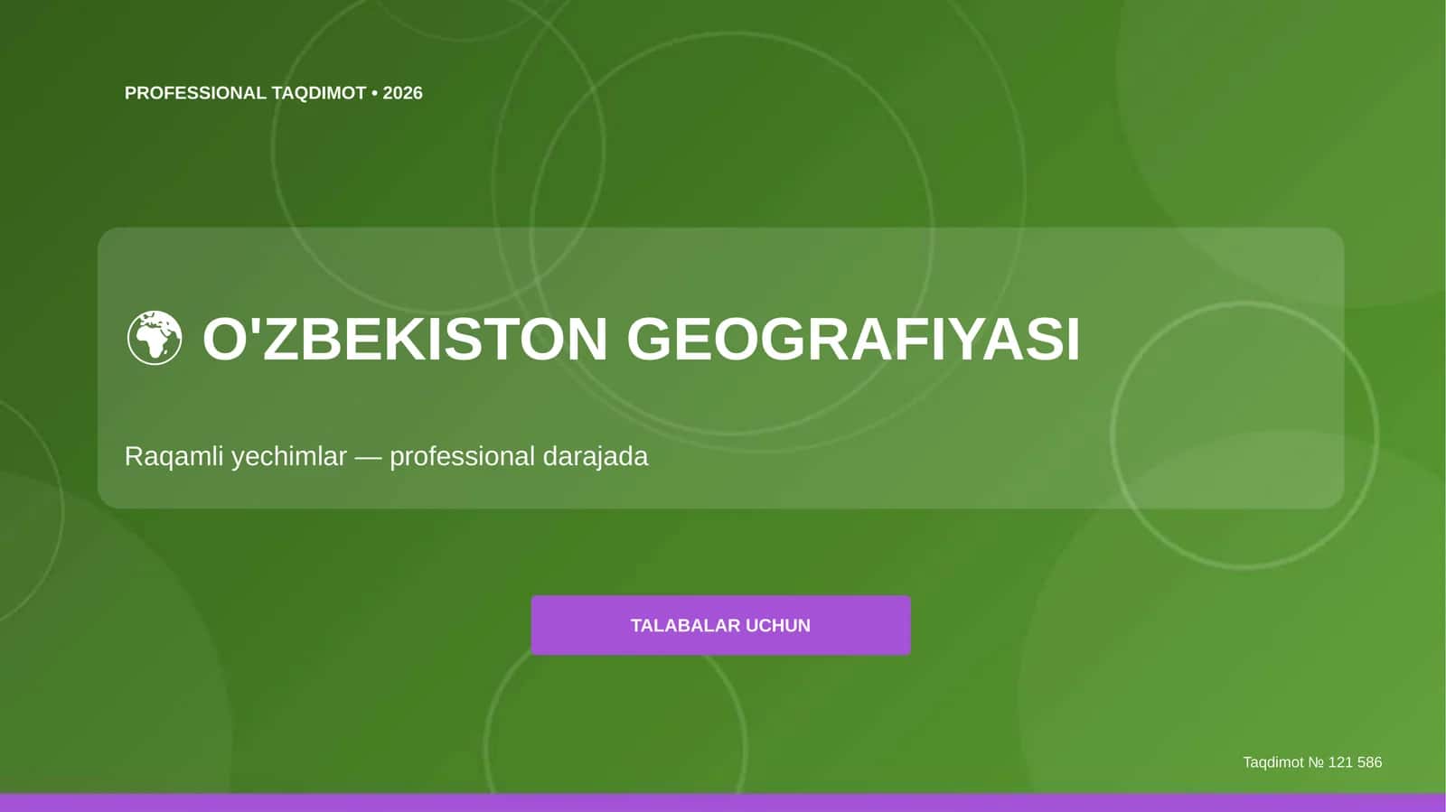 O'ZBEKISTON GEOGRAFIYASI 1