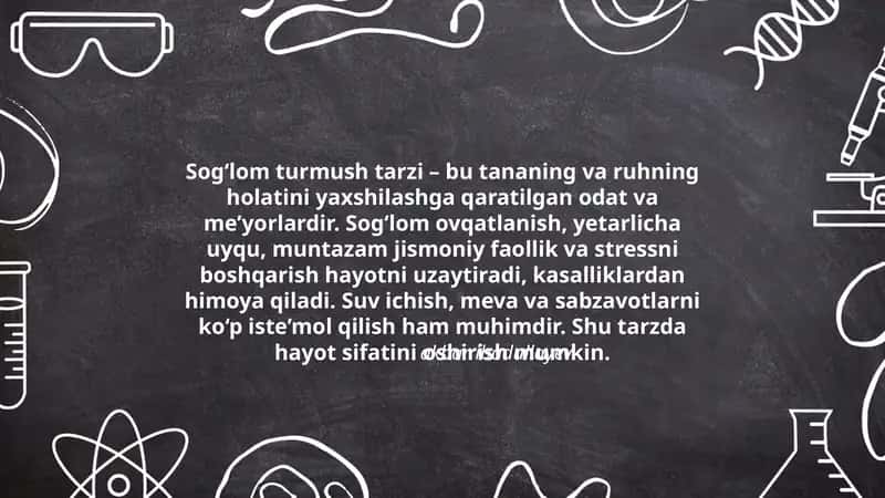 Sog‘lom turmush tarzi 1