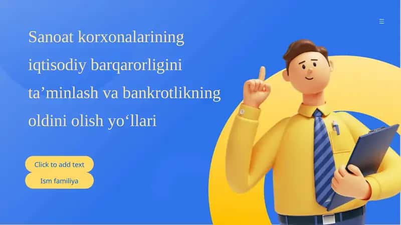 Sanoat korxonalarining iqtisodiy barqarorligini ta’minlash va bankrotlikning oldini olish yo‘llari 1