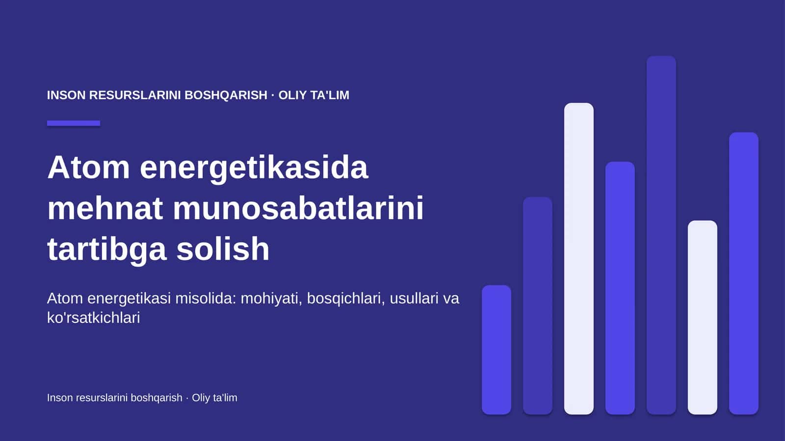Atom energetikasida mehnat munosabatlarini tartibga solish 1