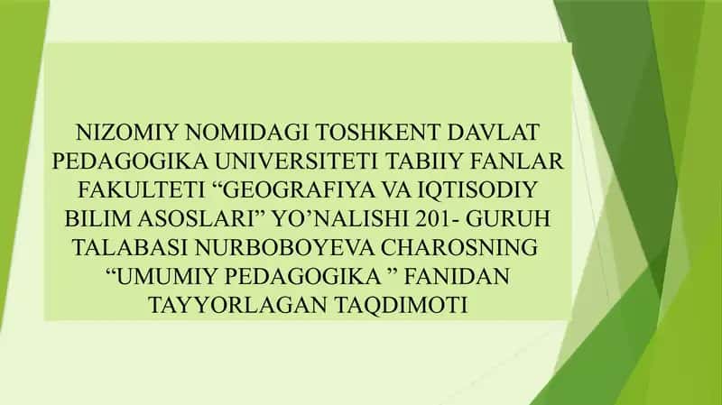 Taqdimot. Mavzu: Qadimgi Sparta va Afina maktablarida ta’lim-tarbiya 1