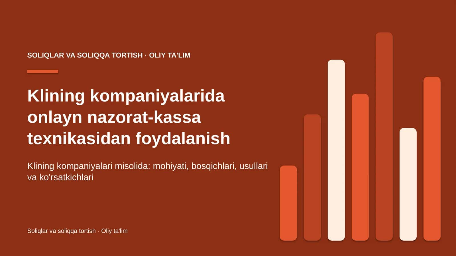 Klining kompaniyalarida onlayn nazorat-kassa texnikasidan foydalanish 1