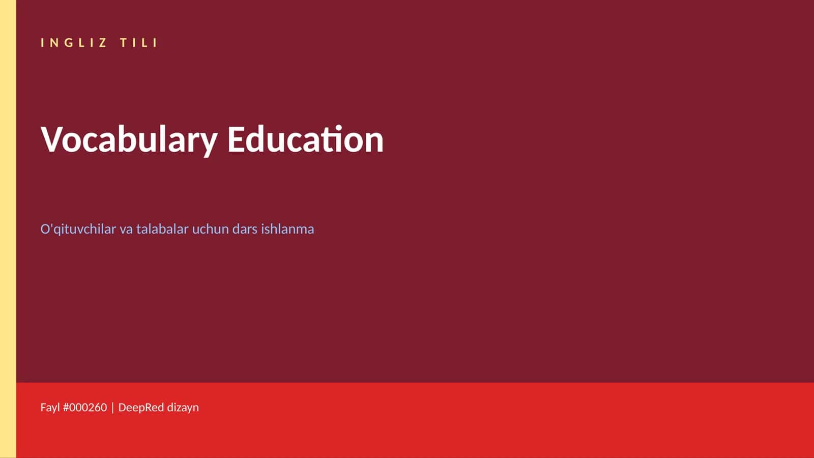 O'qituvchilar va talabalar uchun dars ishlanma 1