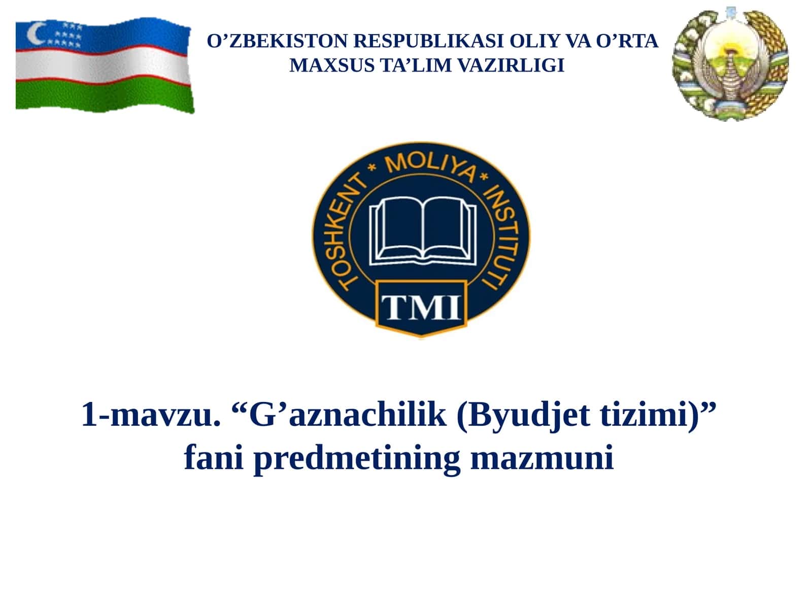 G’aznachilik(Byudjettizimi) 1