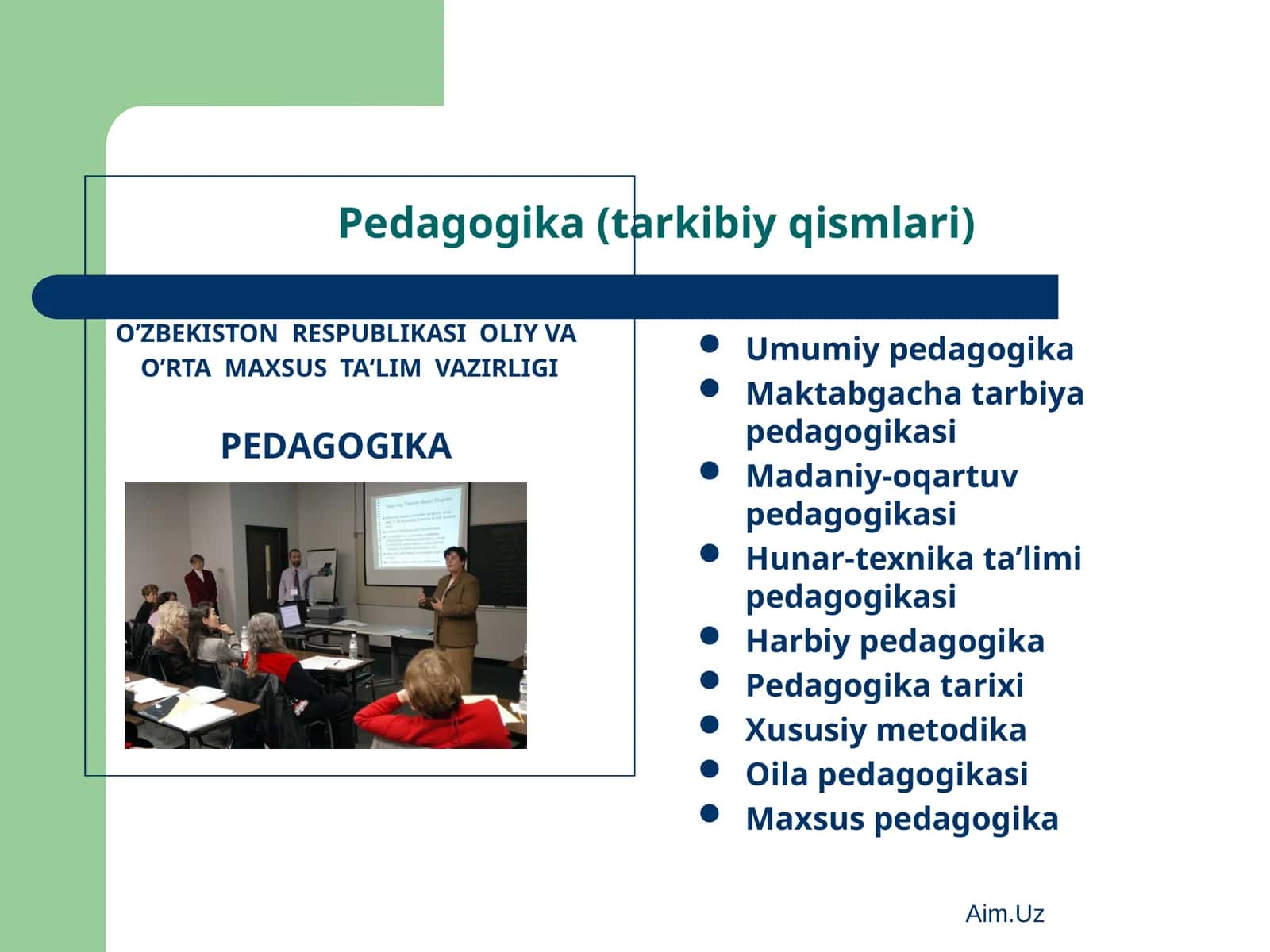 Ta’lim usullari va ularning tasnifi 1