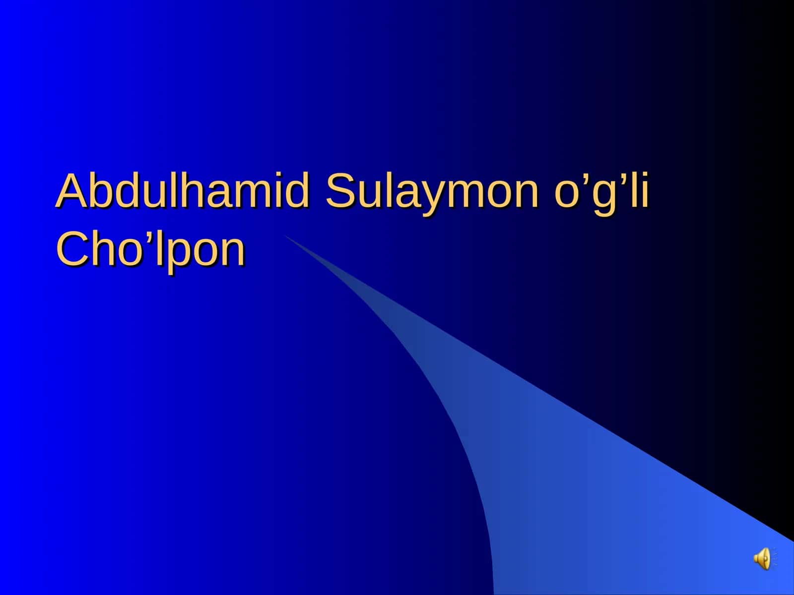 Abdulhamid Sulaymon o’g’li Cho’lpon 1