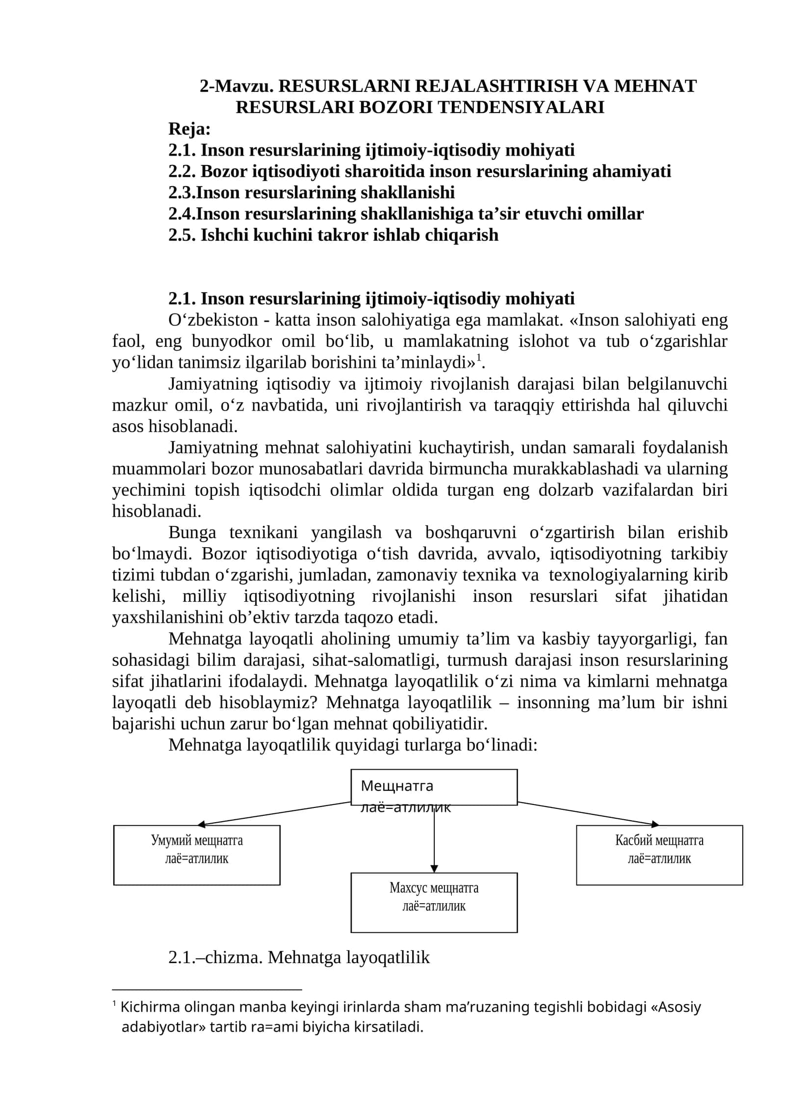 Inson resurslarining ijtimoiy-iqtisodiy mohiyati 1