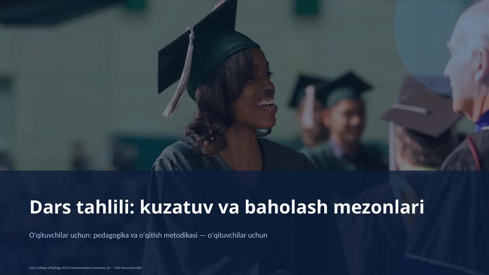Dars tahlili: kuzatuv va baholash mezonlari 1