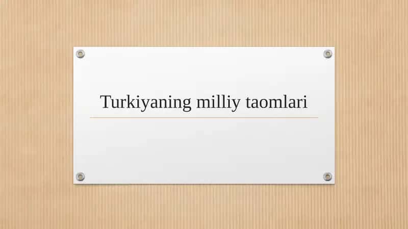 Turkiyaning milliy taomlari 1