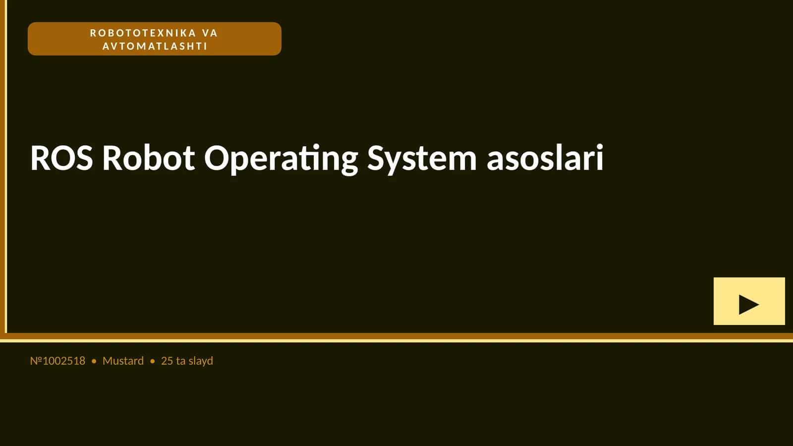 ROS Robot Operating System asoslari 1