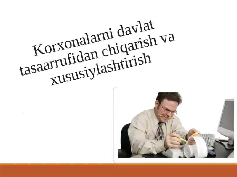 Davlat tasaarrufidan korxonalarni chiqarish va xususiylashtirish 1