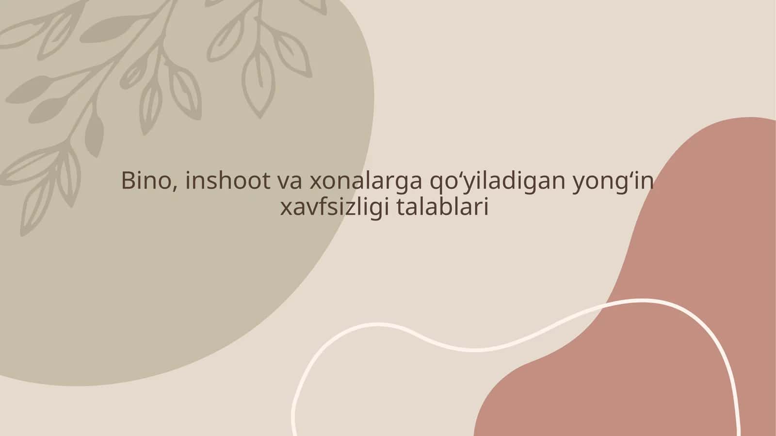 Bino, inshoot va xonalarga qo‘yiladigan yong‘in xavfsizligi talablari 1