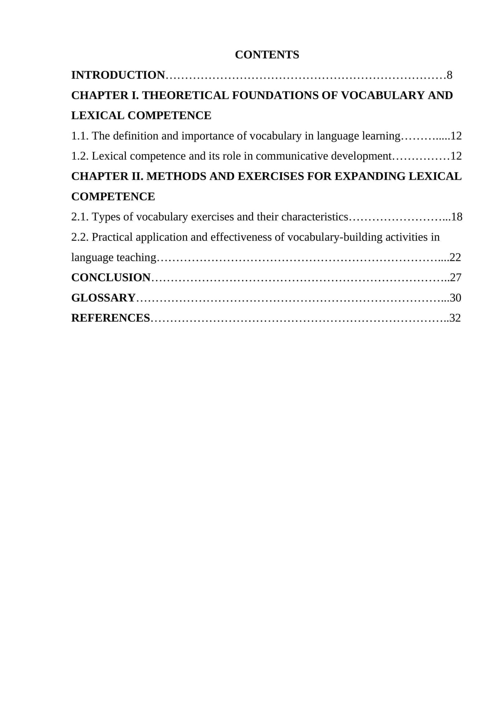 The role of vocabulary exercises in expanding lexical competence 1