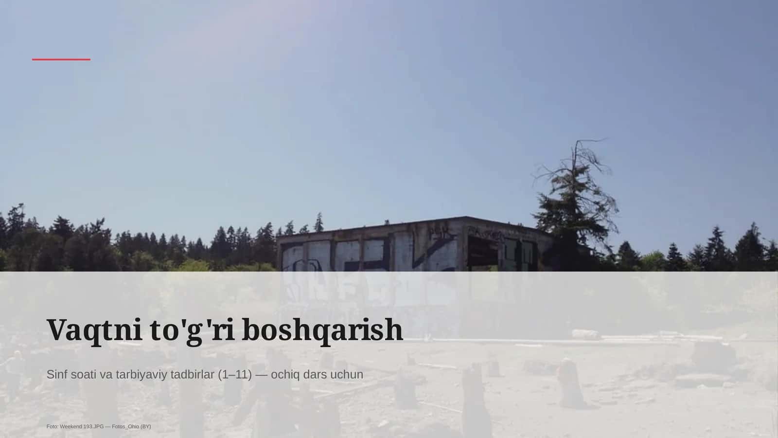 Vaqtni to'g'ri boshqarish 1