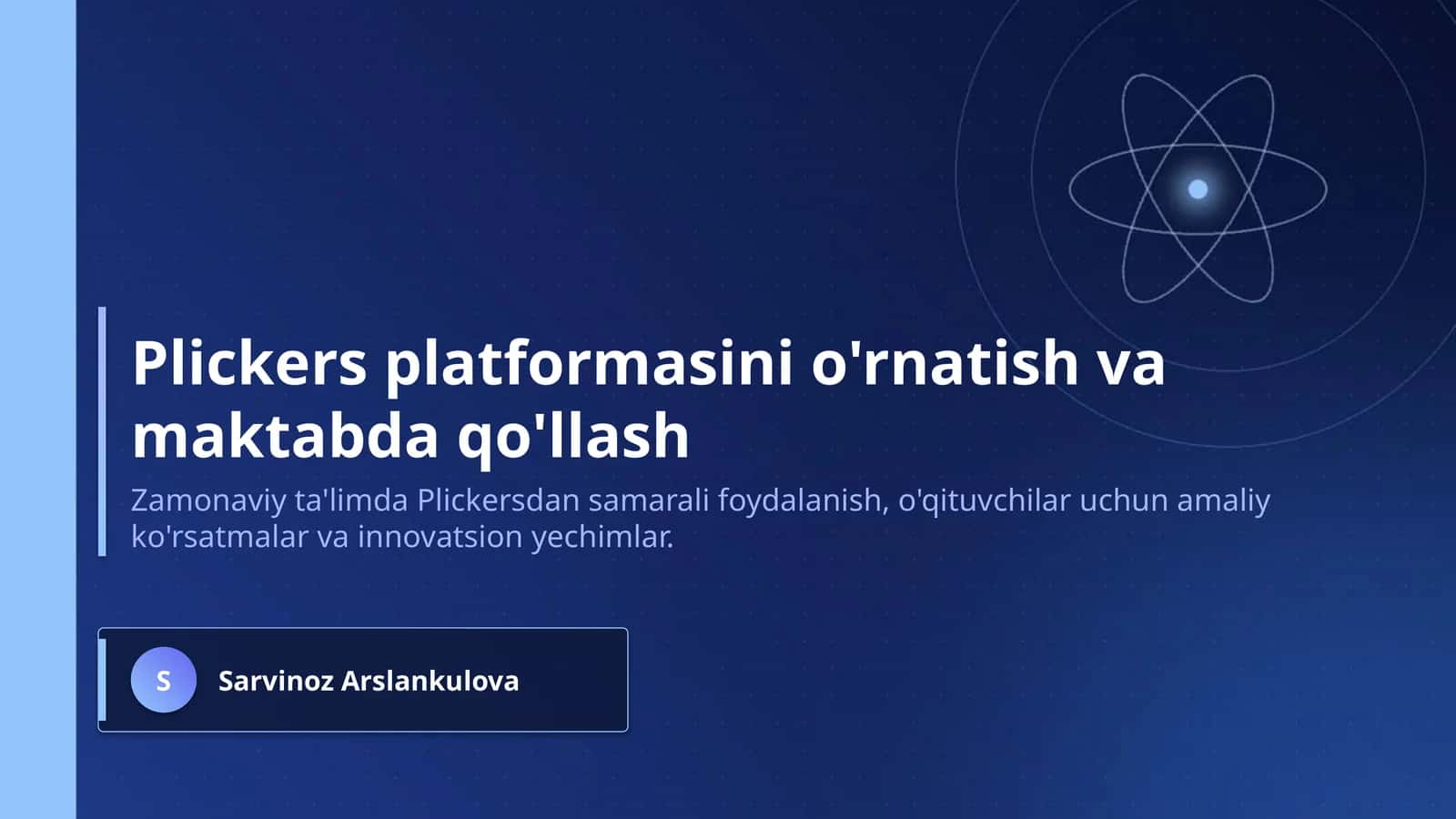 Plickers platformasini o'rnatish va maktabda qo'llash 1