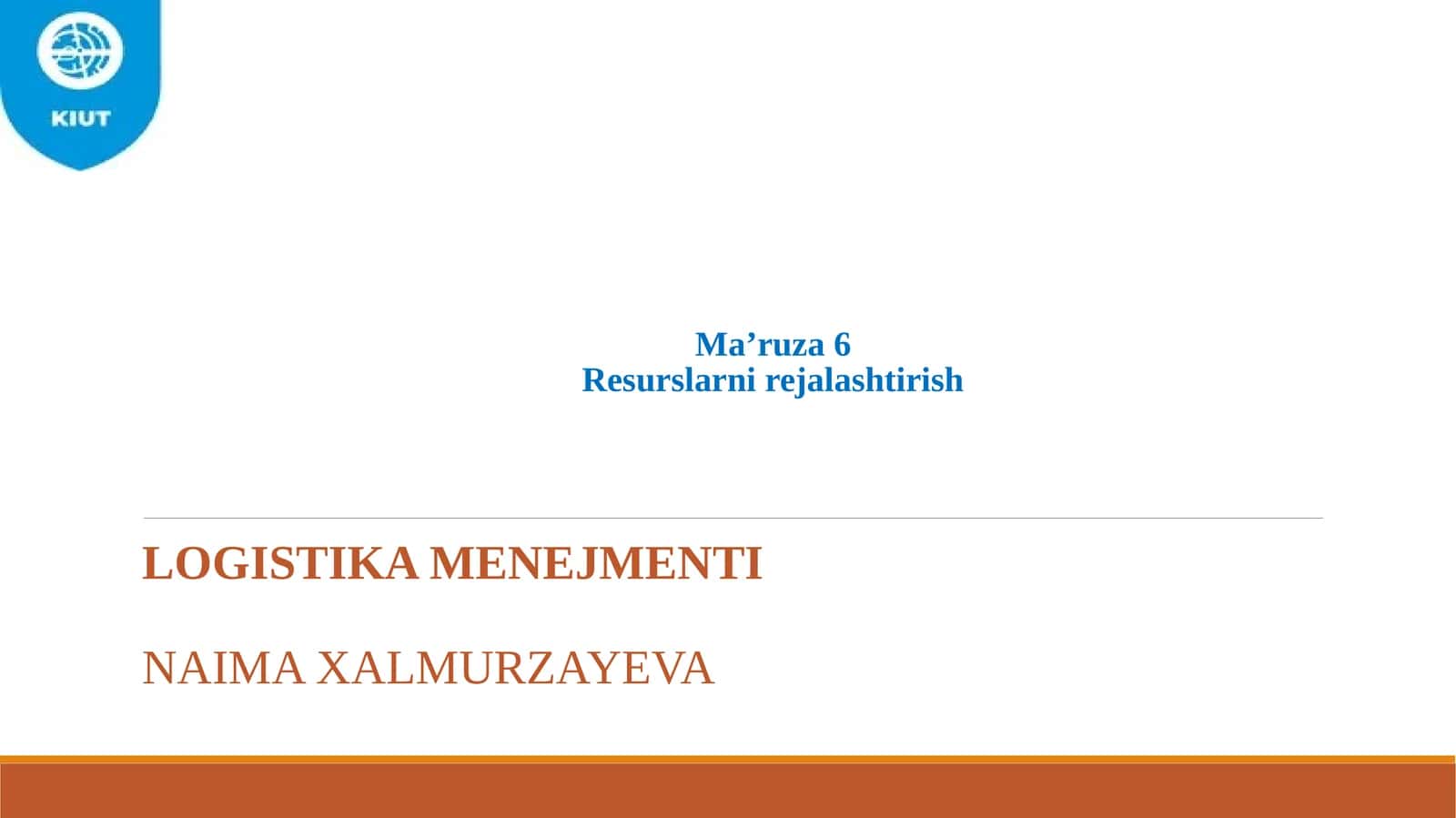 Resurslarni rejalashtirish 1