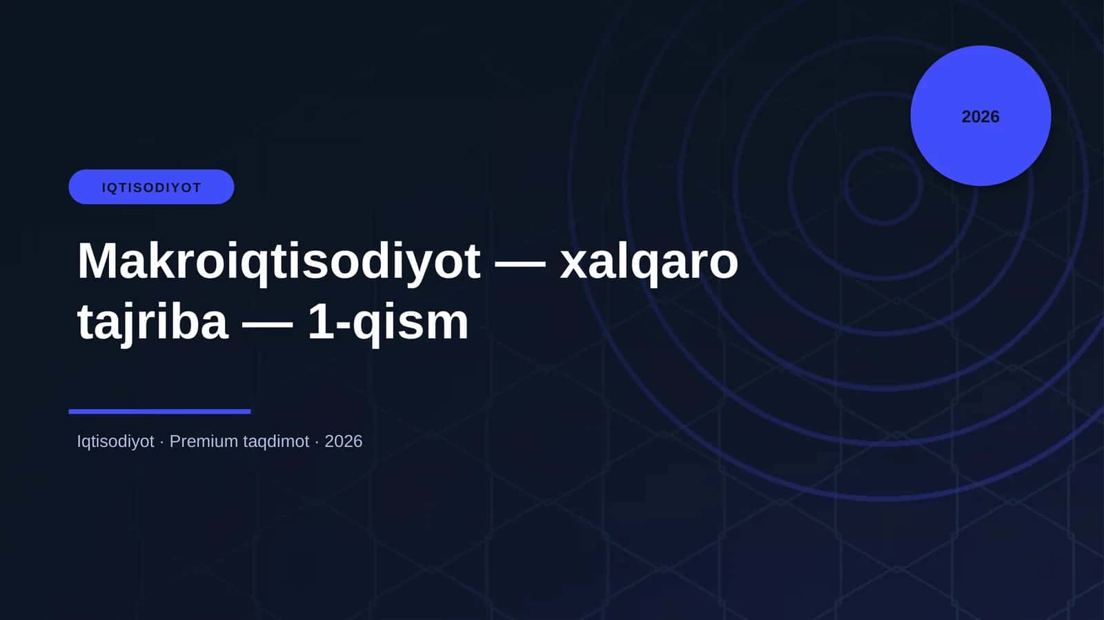 Makroiqtisodiyot — xalqaro tajriba — 1-qism 1