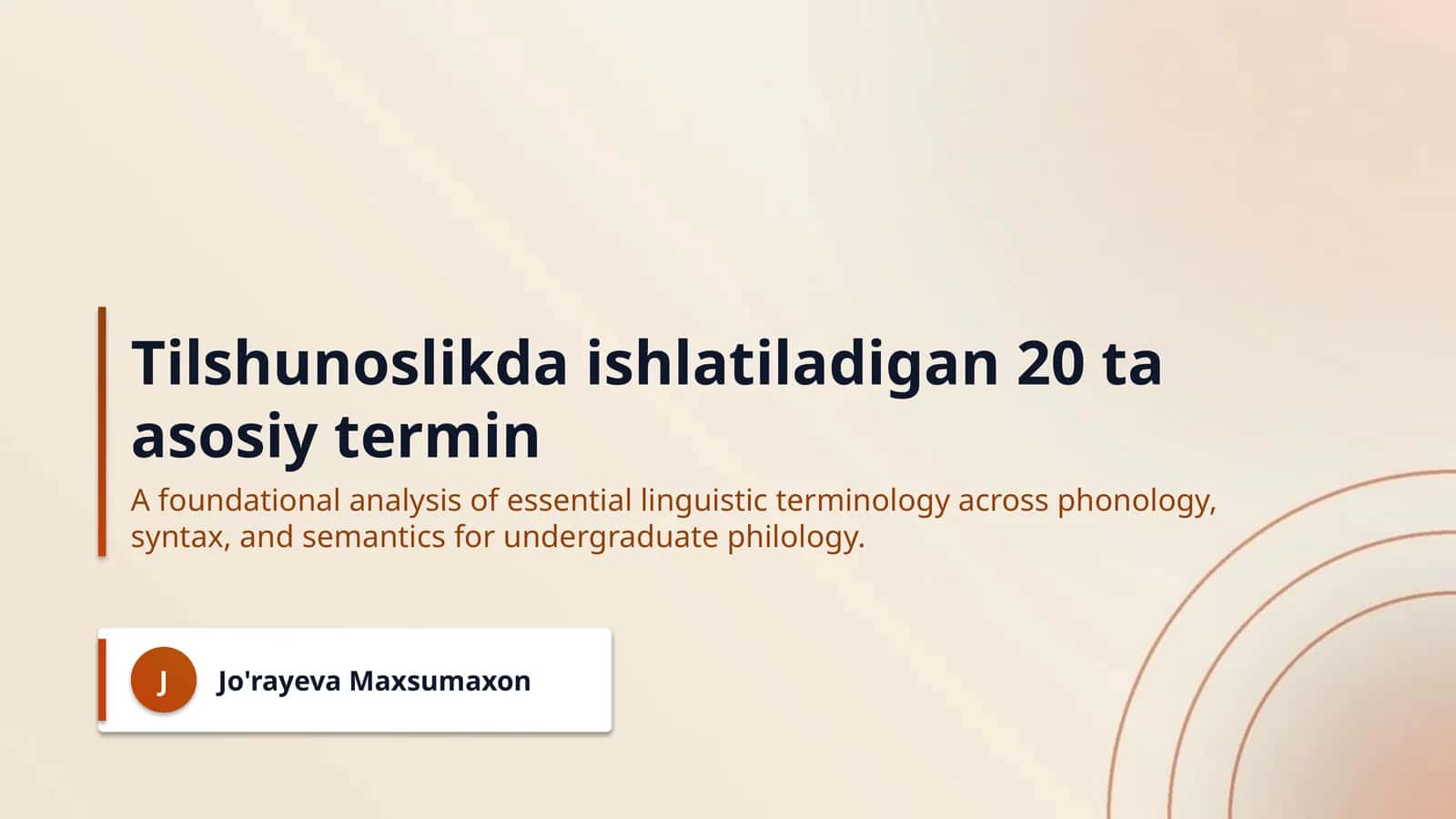Tilshunoslikda ishlatiladigan 20 ta asosiy termin 1