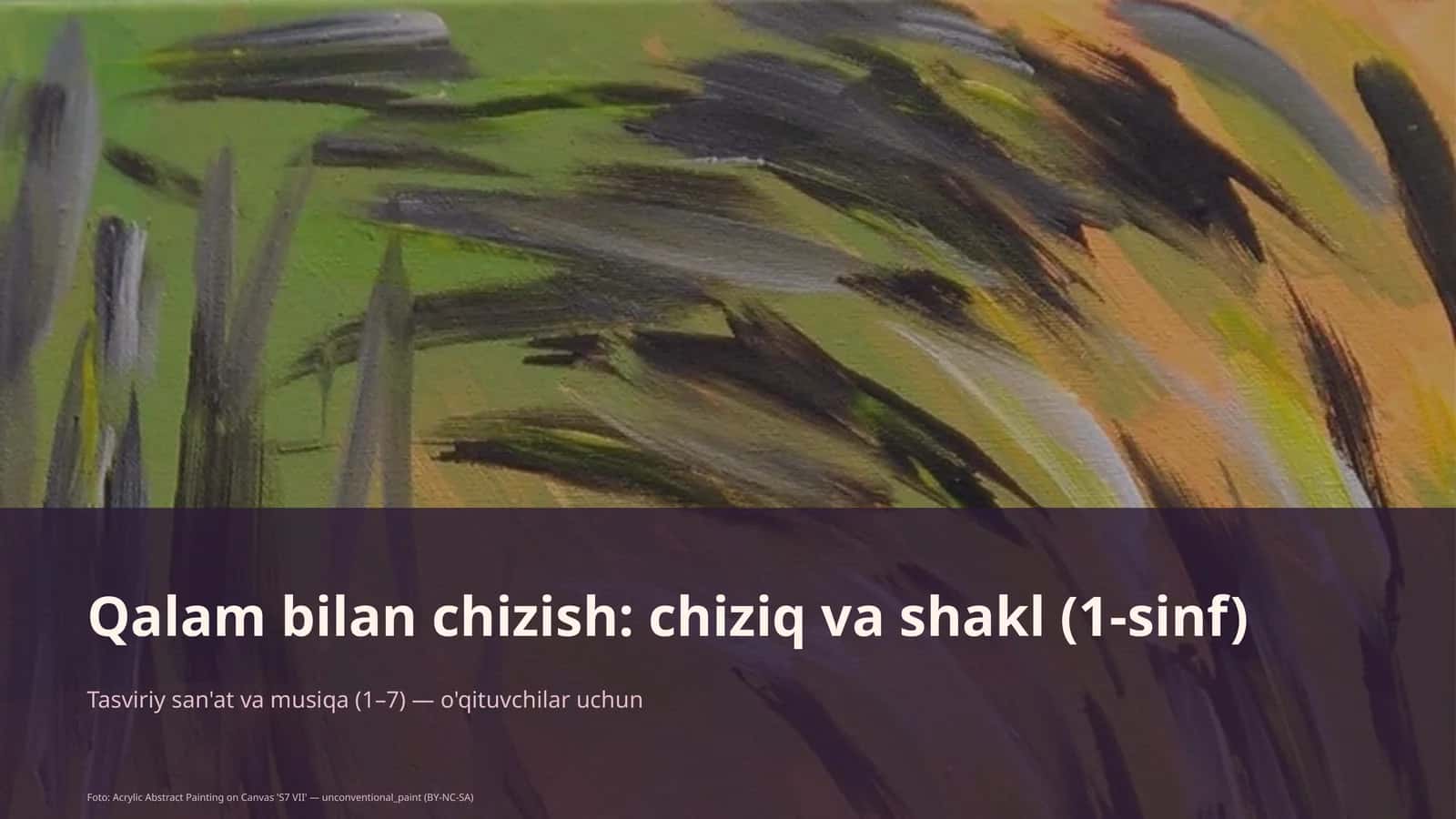 Foto: Acrylic Abstract Painting on Canvas 'S7 VII' 1