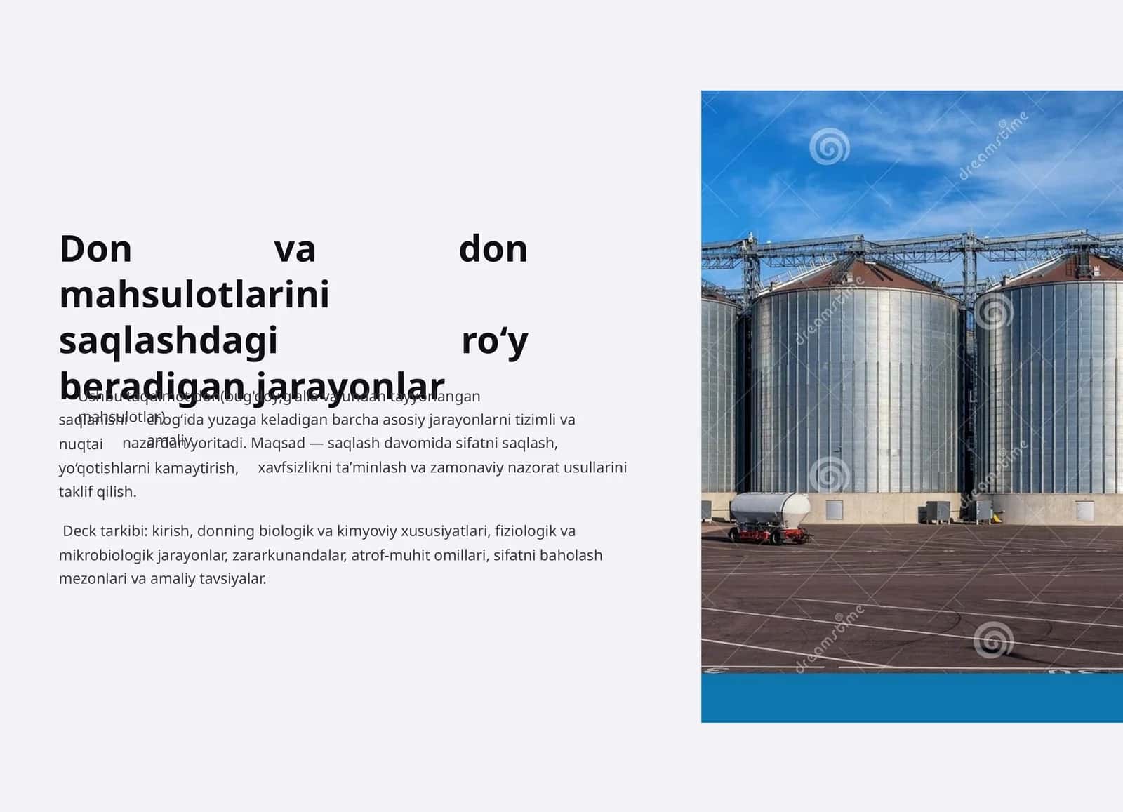 Don va don mahsulotlarini saqlashdagi ro‘y beradigan jarayonlar 1