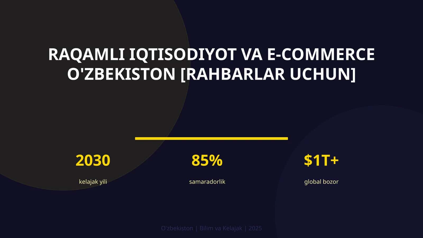 Raqamli iqtisodiyot va e-commerce O'zbekiston [rahbarlar uchun] 1