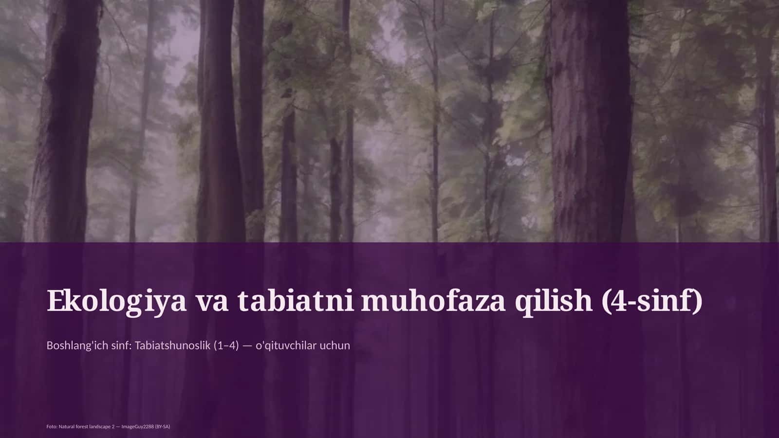 Ekologiya va tabiatni muhofaza qilish (4-sinf) 1
