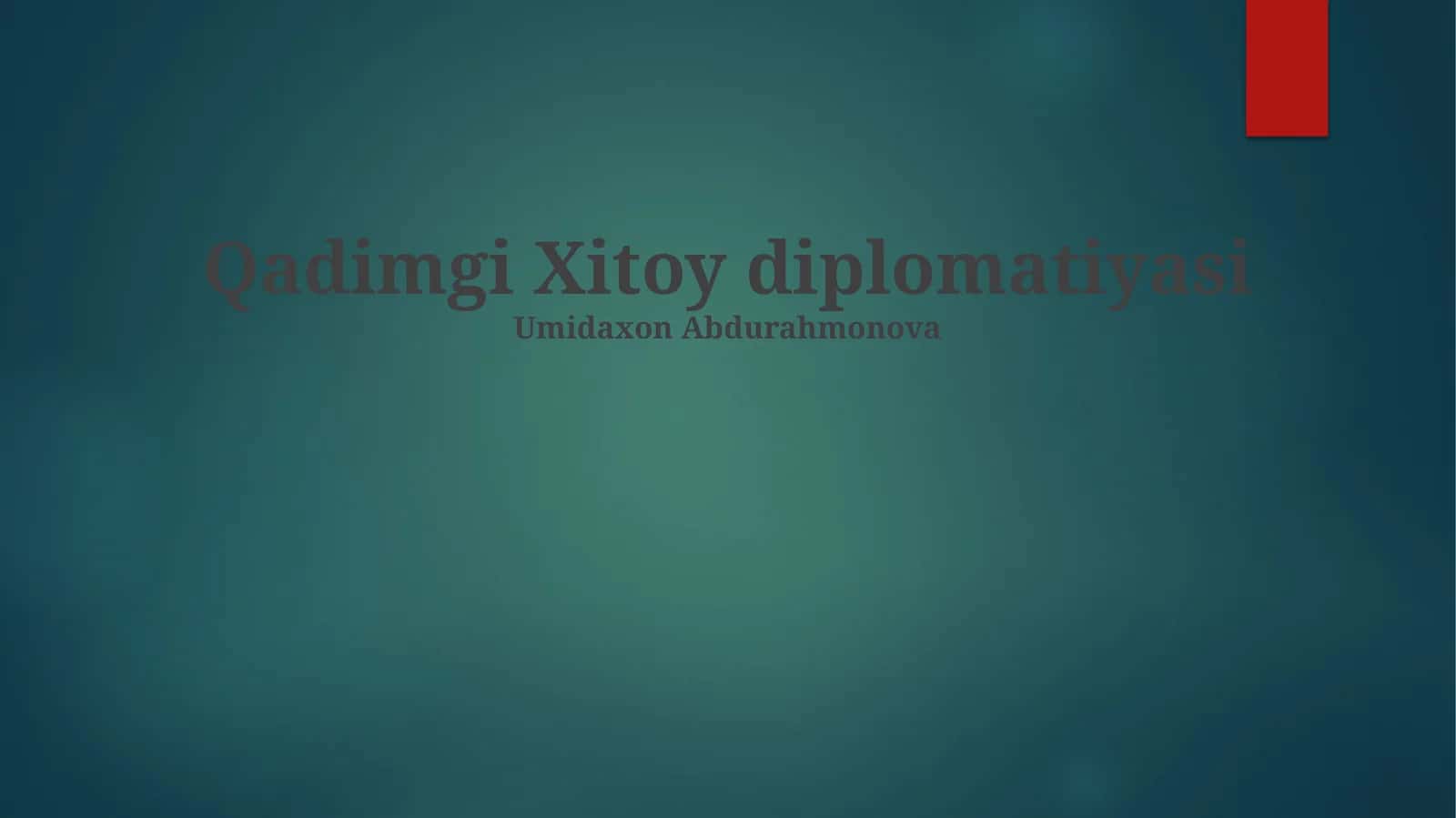 Qadimgi Xitoy diplomatiyasi 1