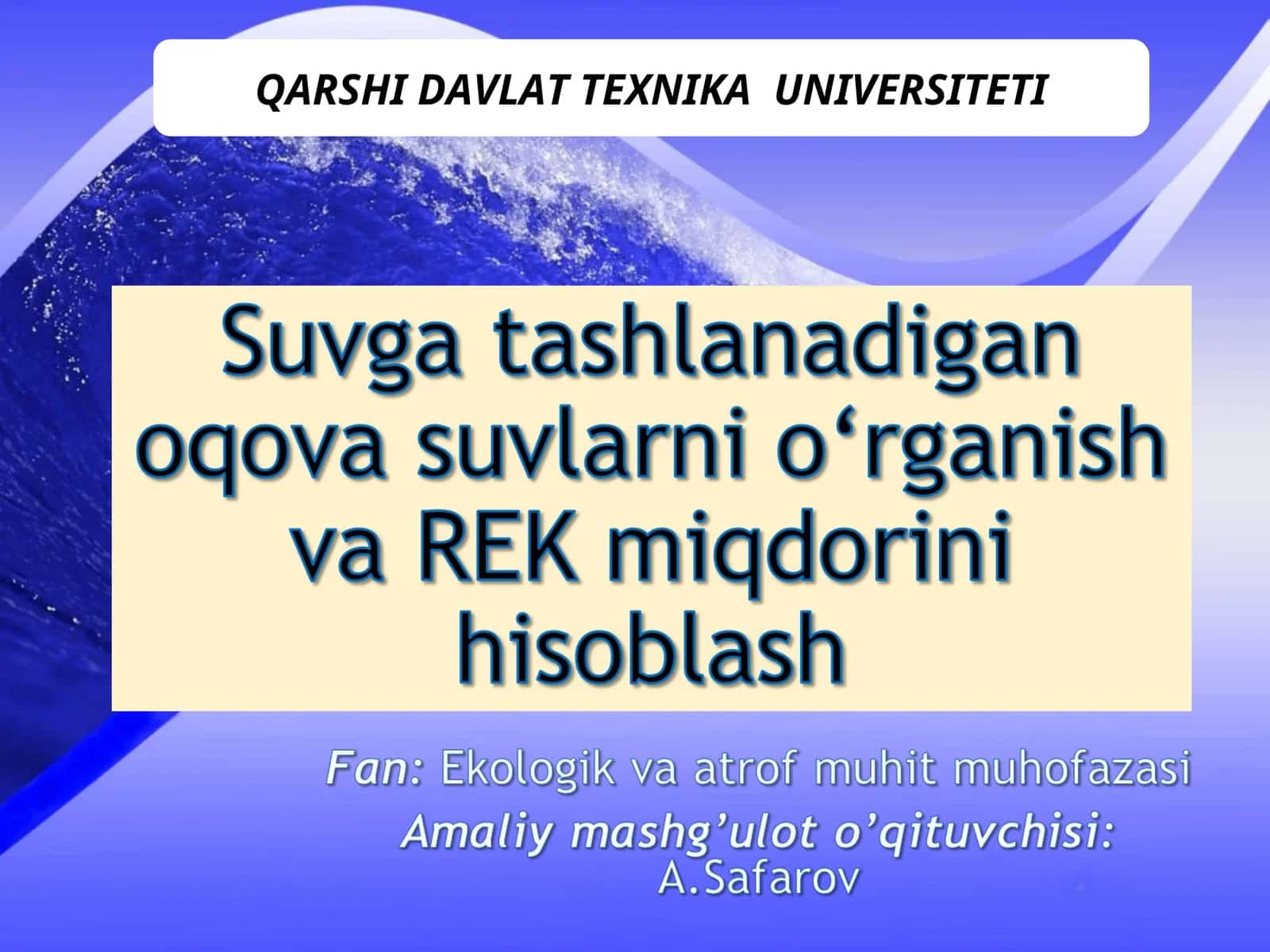 O‘rta Osiyo va O‘zbekistonda suv resuslari 1