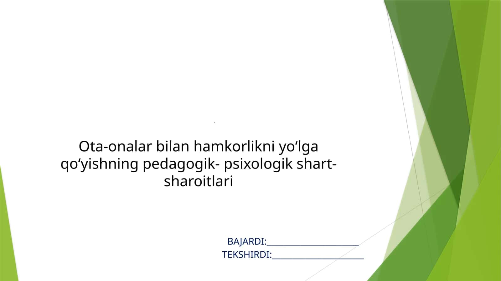 Ota-onalar bilan hamkorlikni yoʻlga qoʻyishning pedagogik-psixologik shart-sharoitlari 1