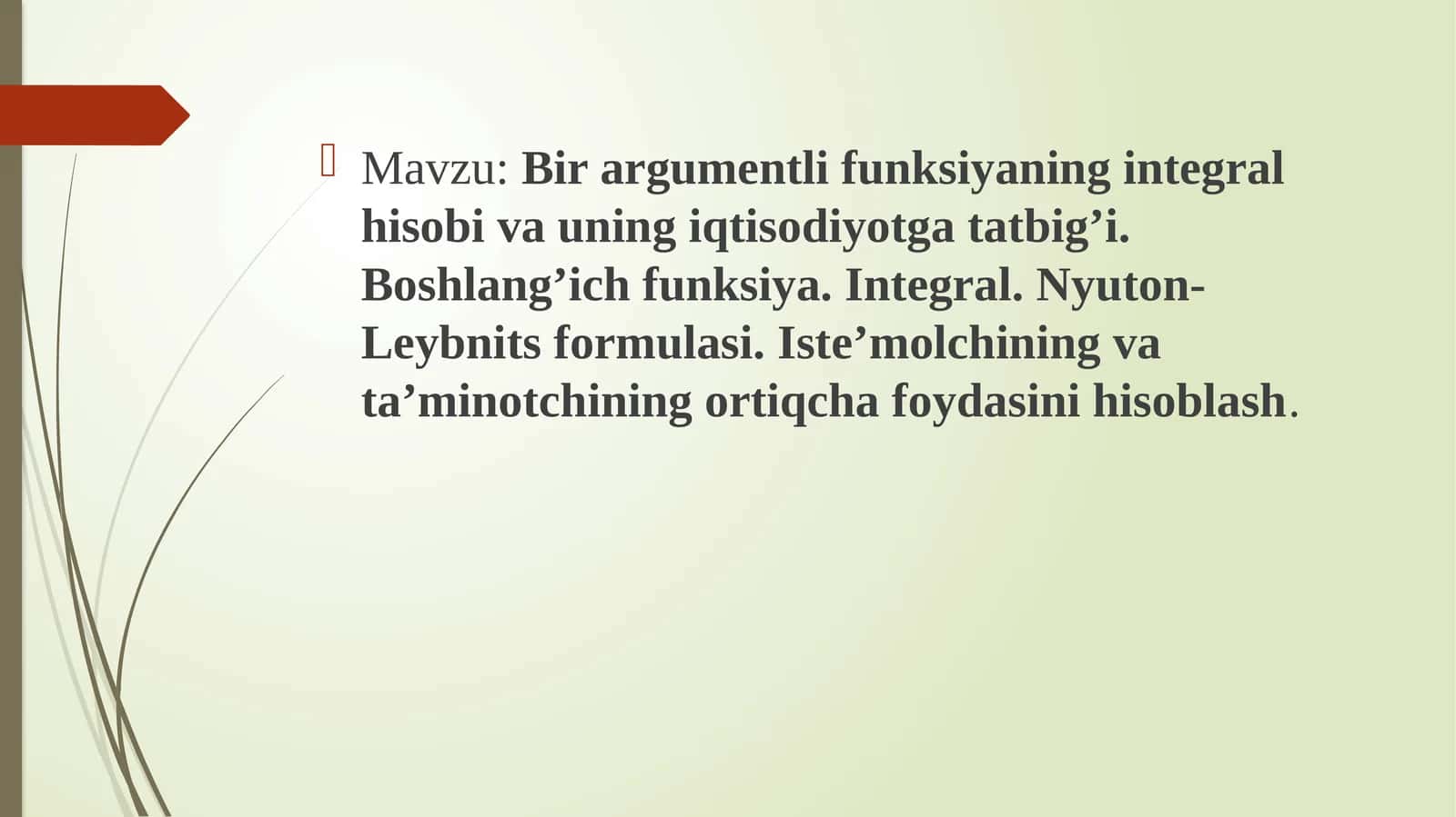 Integral hisob 1