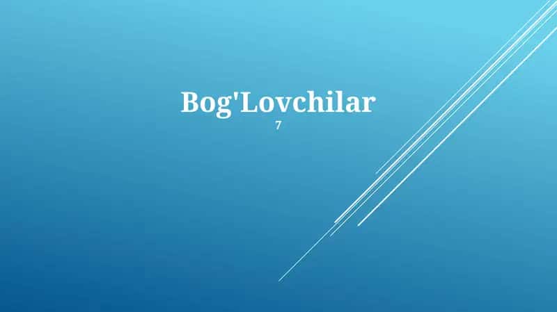 Bog'Lovchilar 1