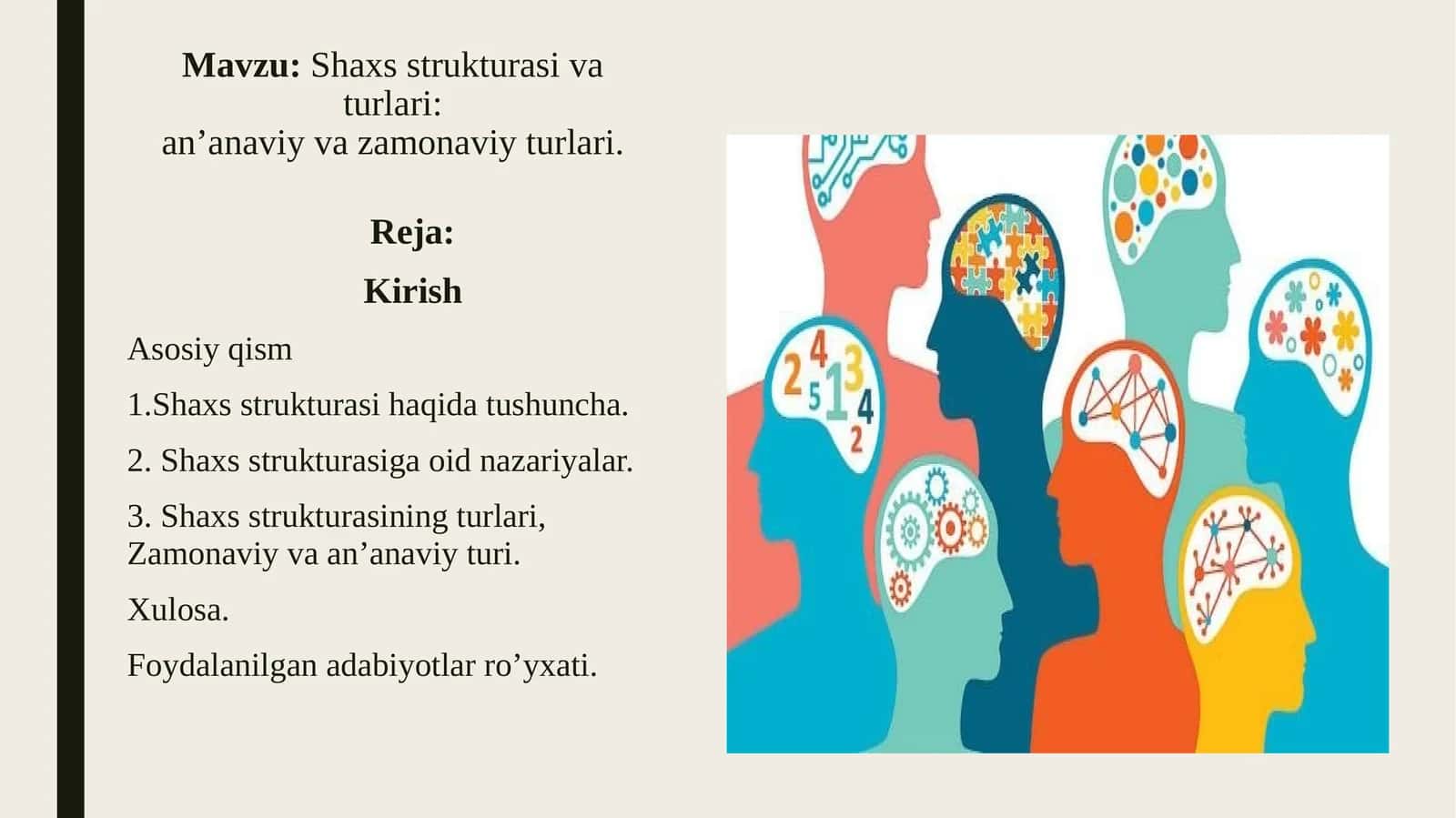 Shaxs strukturasi va turlari an’anaviy va zamonaviy turlari. 1