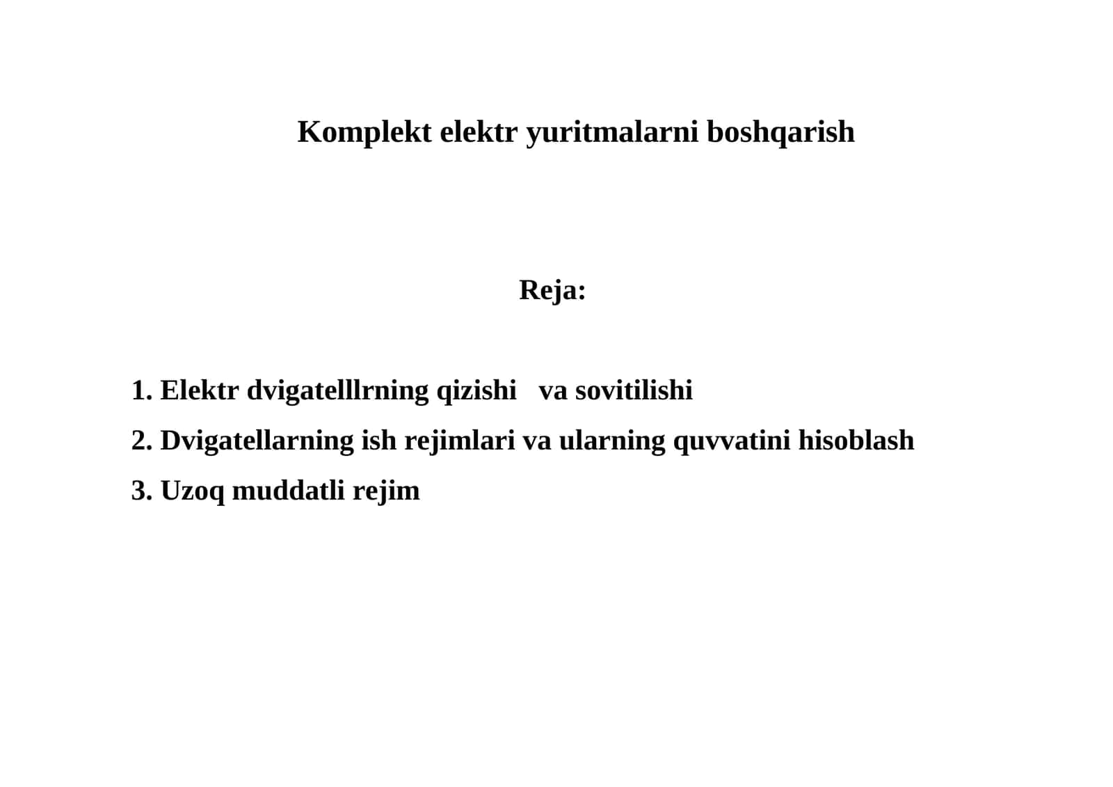 Elektr yuritma boshqarish 1