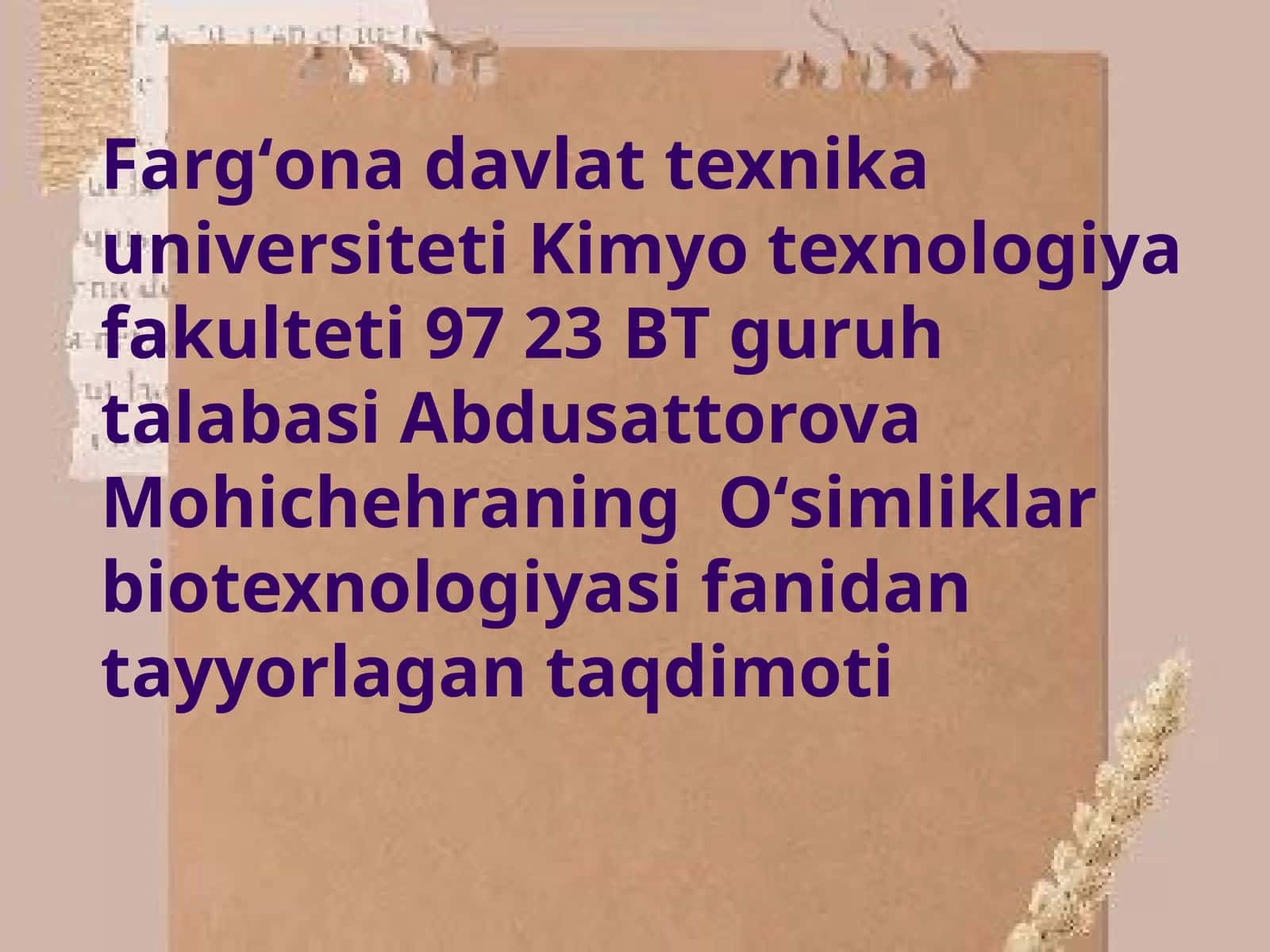 O‘simliklar Biotexnologiyasining Shakllanishi va Rivojlanish Bosqichlari 1