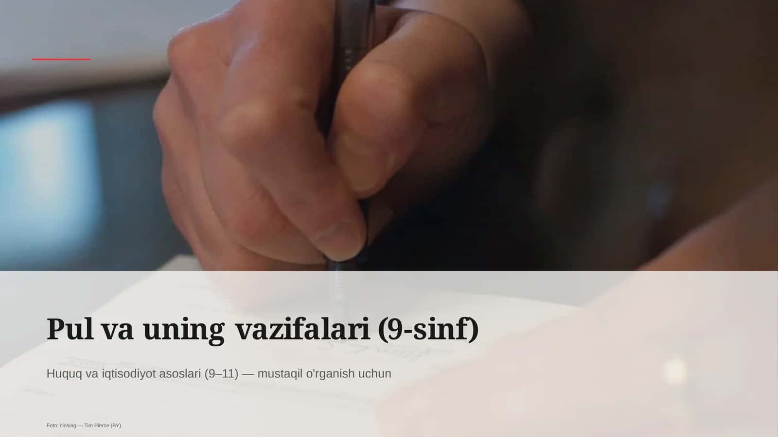 Pul va uning vazifalari (9-sinf) 1