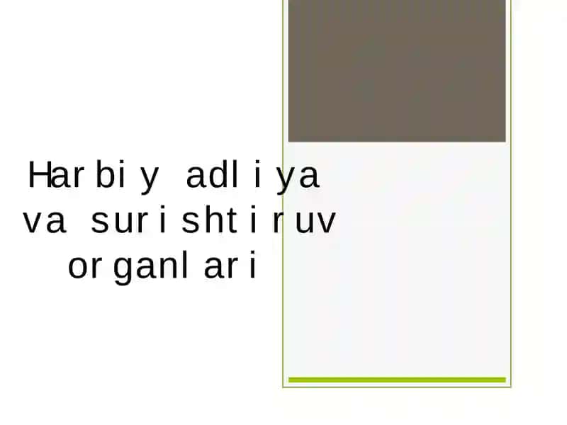 Harbiy adliya va surishtiruv organlari 1