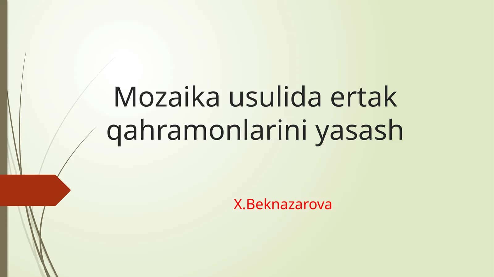 Mozaika usulida ertak qahramonlarini yasash 1