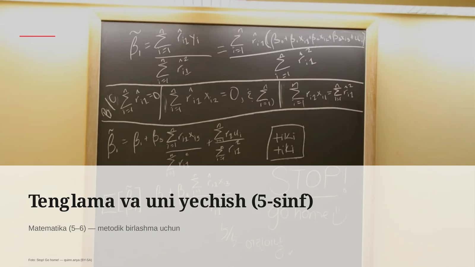 Matematika (5–6) - Tenglama va uni yechish (5-sinf) 1