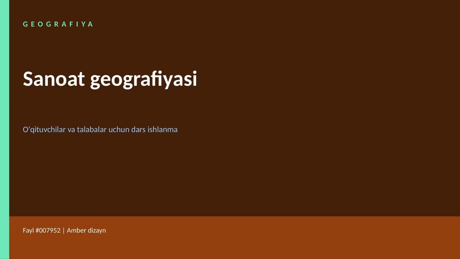 Sanoat geografiyasi 1