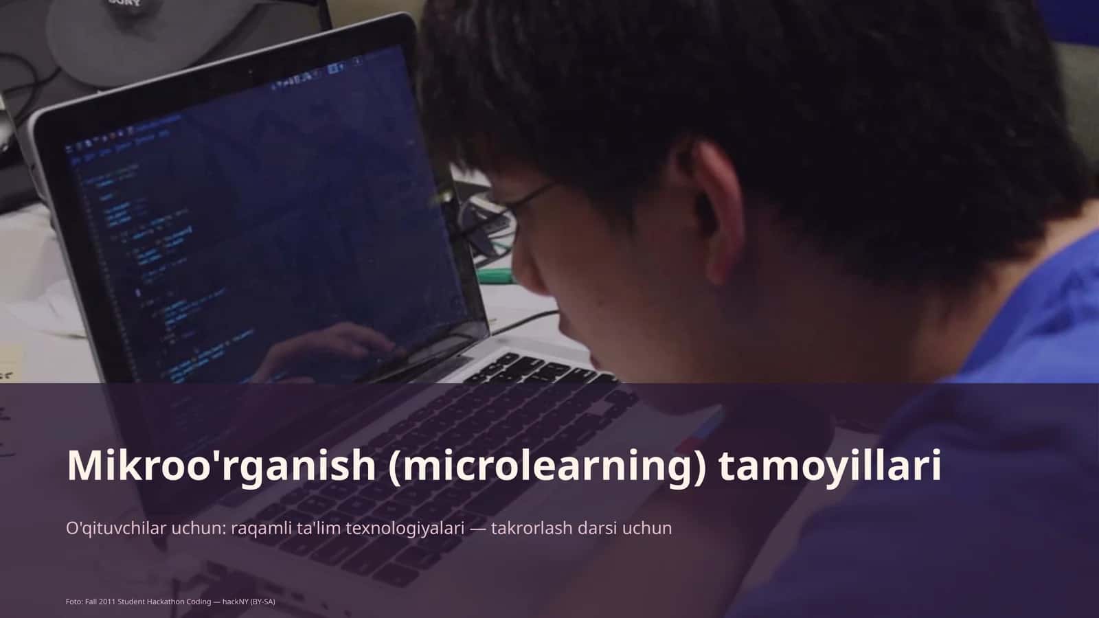 Mikroo'rganish (microlearning) tamoyillari 1