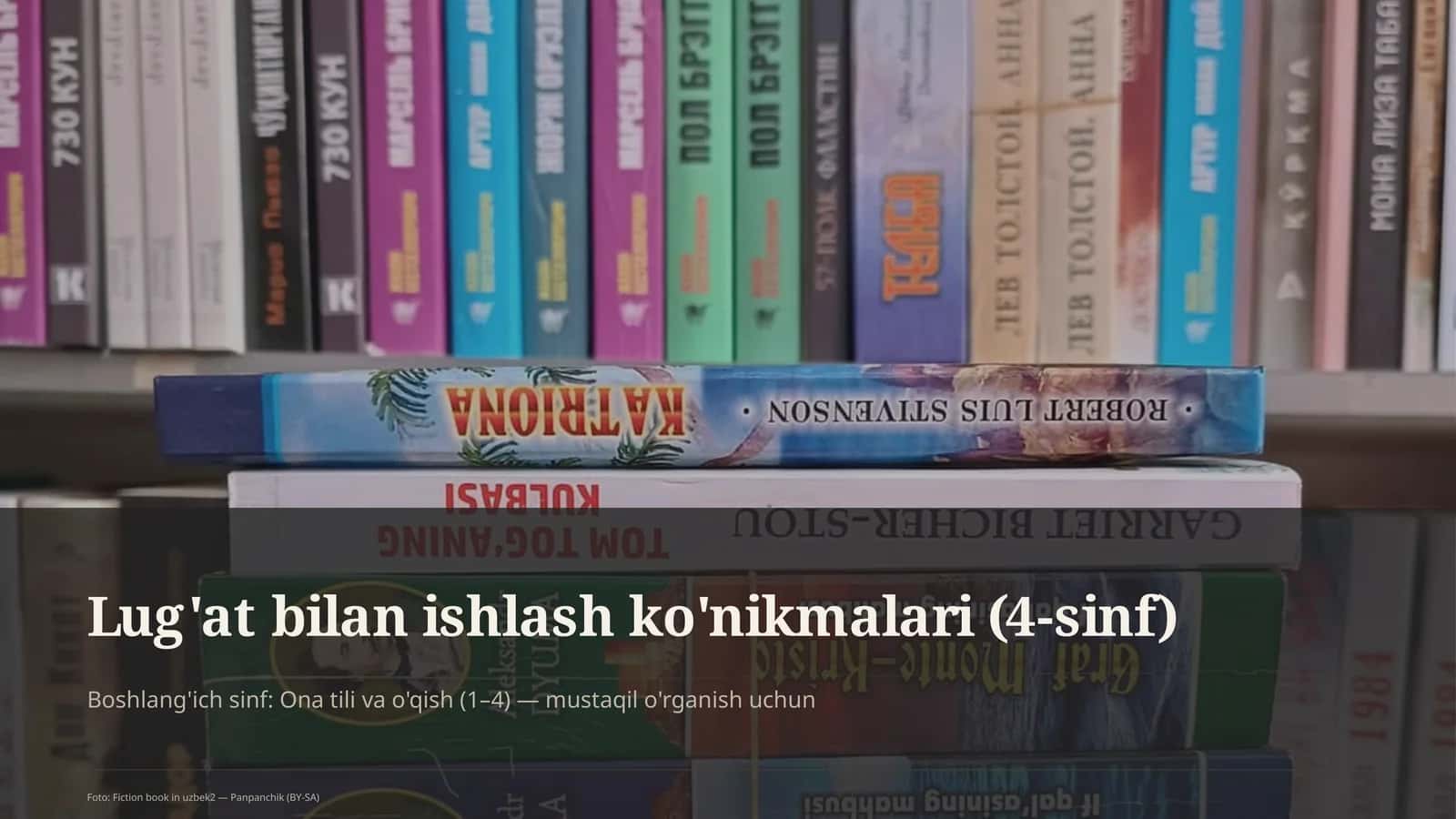 Lug'at bilan ishlash ko'nikmalari (4-sinf) 1