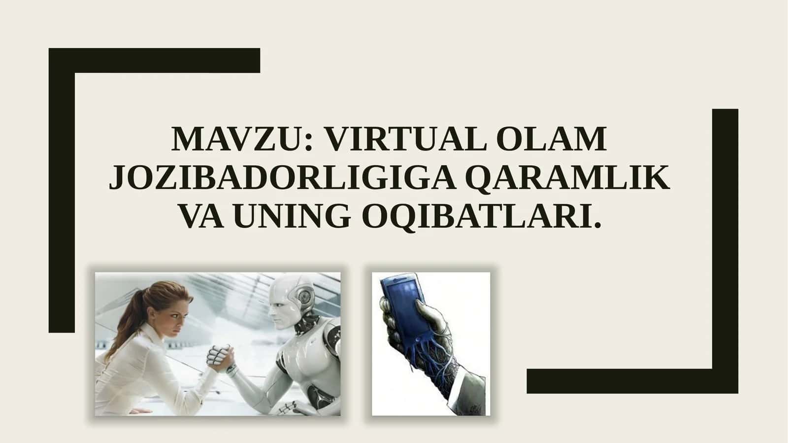 Virtual olam jozibadorligiga qaramlik va uning oqibatlari 1