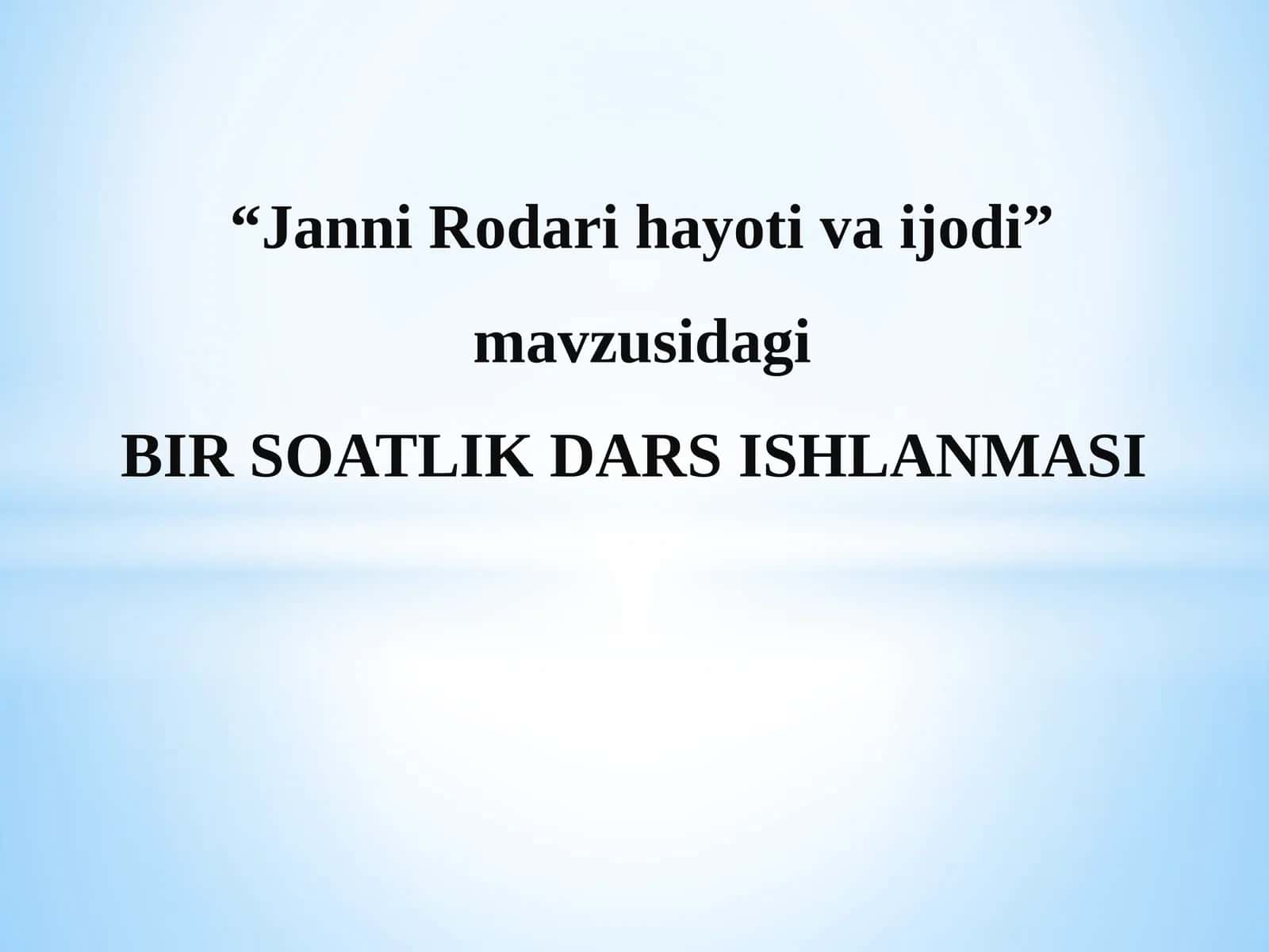 Janni Rodari hayotivaijodi 1