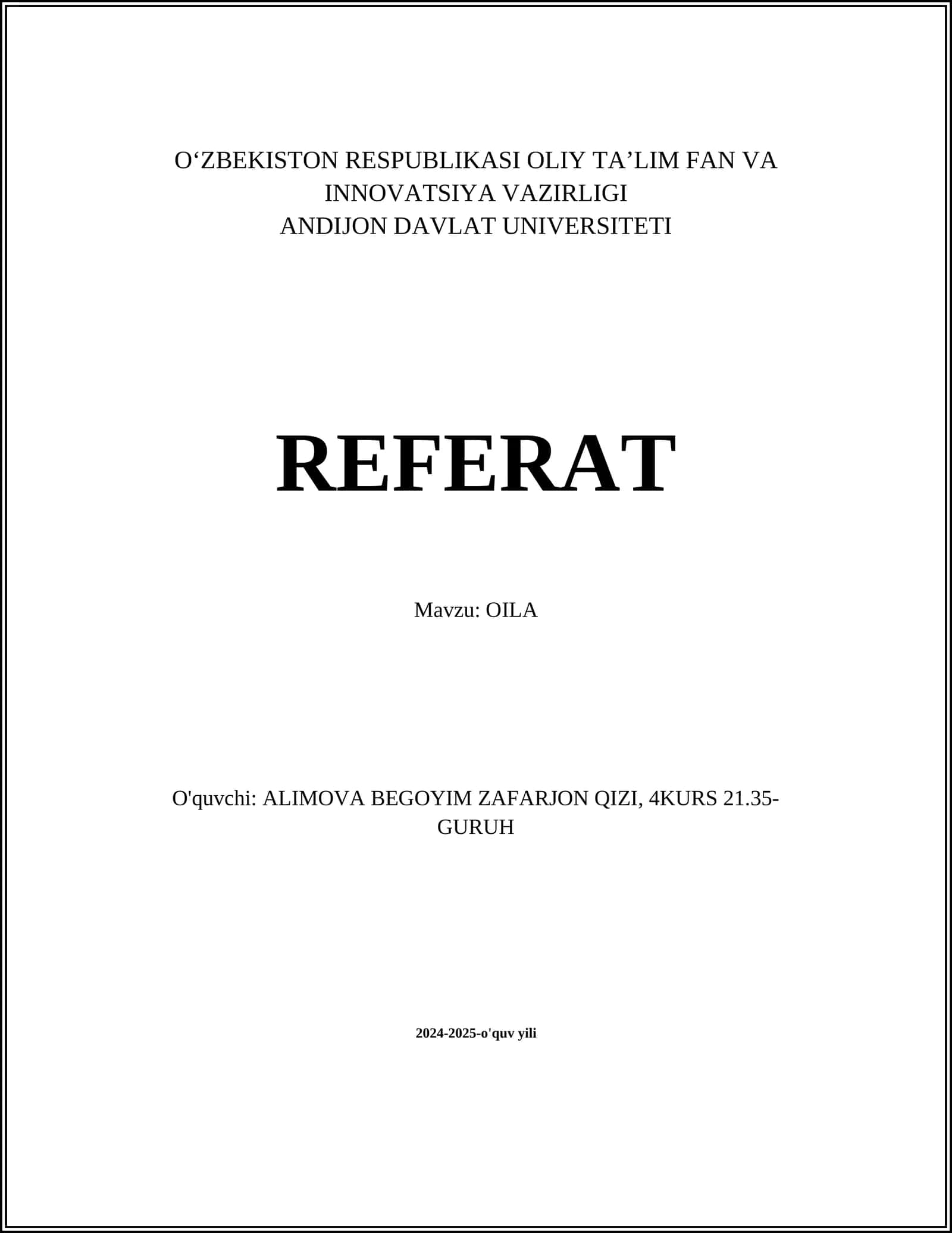 OILA 1