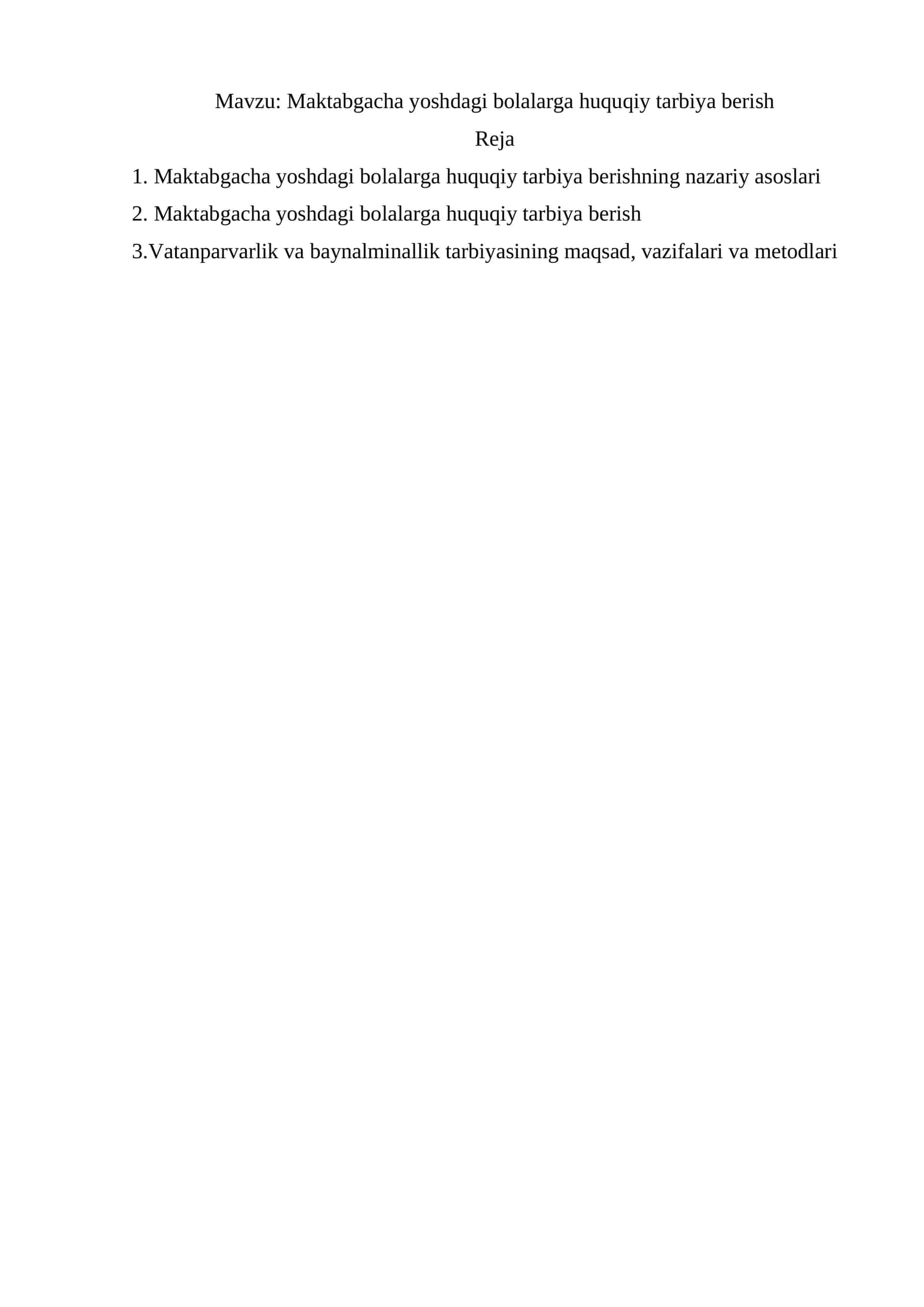 Maktabgacha yoshdagi bolalarga huquqiy tarbiya berish 1