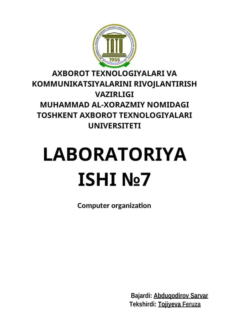 Computer organization 1