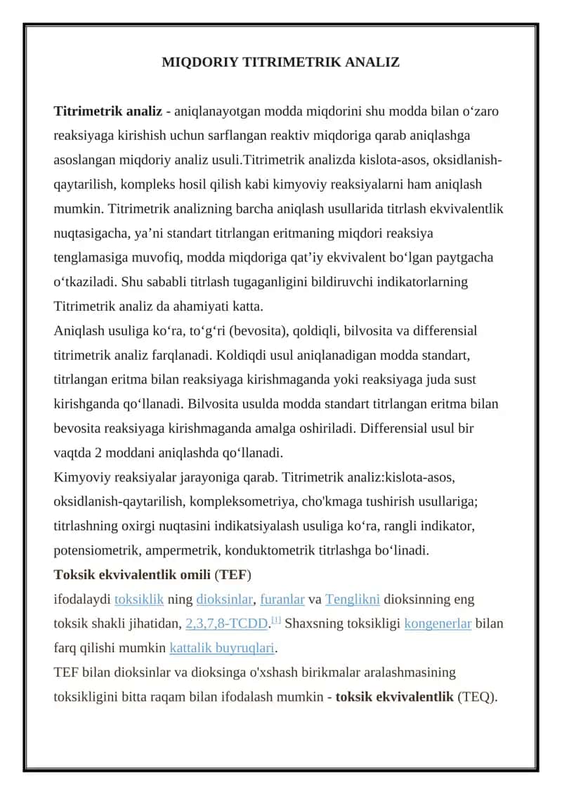MIQDORIY TITRIMETRIK ANALIZ 1