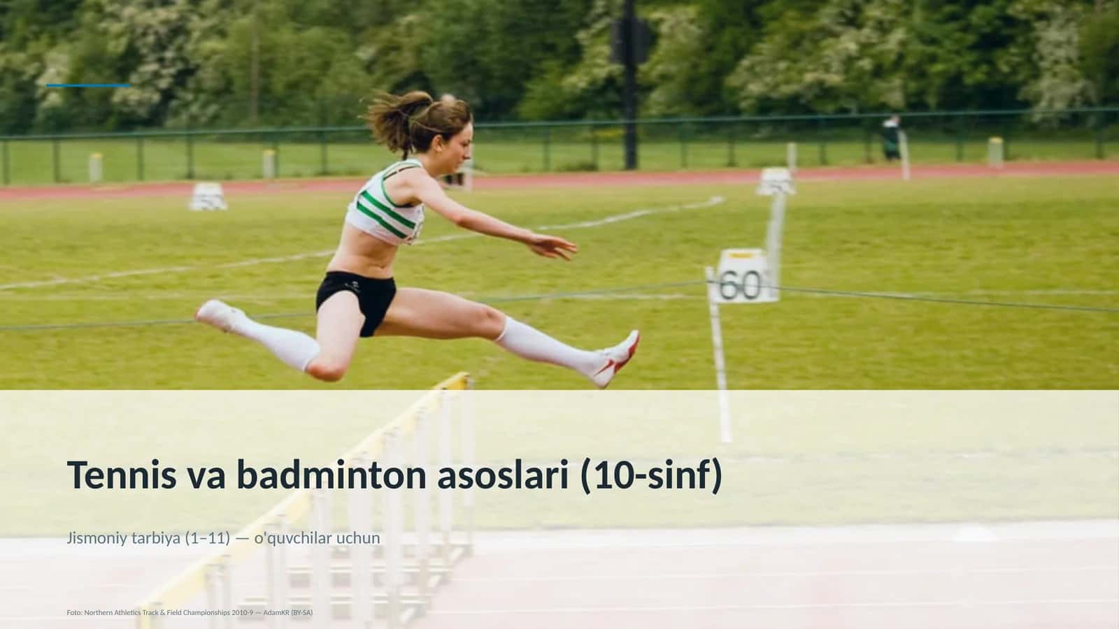 Tennis va badminton asoslari (10-sinf) 1