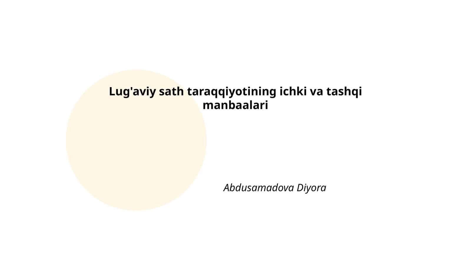 Lug'aviy sath taraqqiyotining ichki va tashqi manbaalari 1