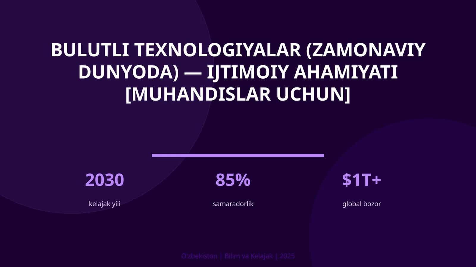 Bulutli texnologiyalar (zamonaviy dunyoda) — ijtimoiy ahamiyati [muhandislar uchun] 1
